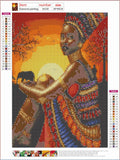 Full Diamond Painting kit - Beautiful african lady