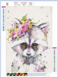 Full Diamond Painting kit - Beautiful color Raccoon