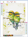 Full Diamond Painting kit - Watercolor hummingbird