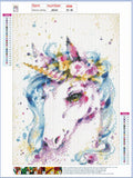 Full Diamond Painting kit - Watercolor Unicorn