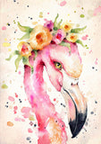 Full Diamond Painting kit - Watercolor flamingo