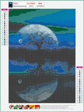 Full Diamond Painting kit - Moon over the lake