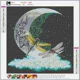 Full Diamond Painting kit - I love you to the moon back