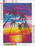 Full Diamond Painting kit - Coconut tree by the sea