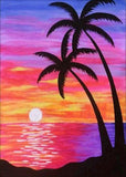 Full Diamond Painting kit - Coconut tree by the sea