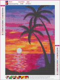 Full Diamond Painting kit - Coconut tree by the sea