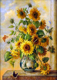 Full Diamond Painting kit - Sunflower vase