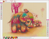 Full Diamond Painting kit - Cute elephant