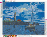 Full Diamond Painting kit - Lighthouse by the sea