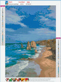 Full Diamond Painting kit - Magnificent seaside view