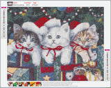 Full Diamond Painting kit - Christmas cats