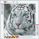 Full Diamond Painting kit - White tiger