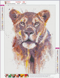 Full Diamond Painting kit - Ink leopard