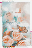 Full Large Diamond Painting kit - Roses and butterflies