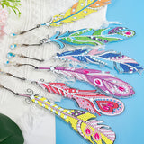 6 Pcs DIY Feather Diamond Painting Bookmark