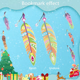 6 Pcs DIY Feather Diamond Painting Bookmark