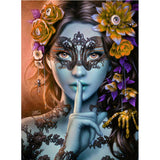 Full Diamond Painting kit - Pretty girl wearing a mask