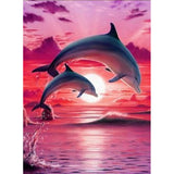 Full Diamond Painting kit - Dolphin jumping