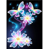 Full Diamond Painting kit - Beautiful butterfly and flower