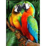 Full Diamond Painting kit - Two cute parrots