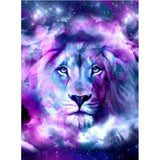 Full Diamond Painting kit - Lion starry sky