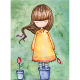 Full Diamond Painting kit - Little girl growing on a pot