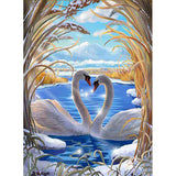 Full Diamond Painting kit - Romantic swans