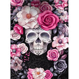 Full Diamond Painting kit - Skull and flowers