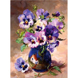 Full Diamond Painting kit - Purple flower