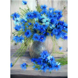 Full Diamond Painting kit - Blue cornflower