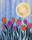 Full Diamond Painting kit - Flowers in the moonlight
