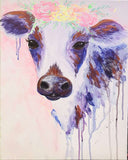 Full Diamond Painting kit - Watercolor cow