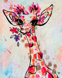 Full Diamond Painting kit - Big eyes giraffe