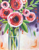 Full Diamond Painting kit - Flowers on the glass