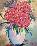 Full Diamond Painting kit - Beautiful flowers on vase