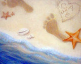 Full Diamond Painting kit - Footprints by the sea
