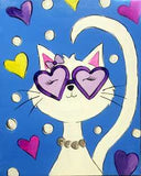 Full Diamond Painting kit - Heart cat