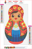 Full Diamond Painting kit - Russian doll