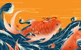 Full Diamond Painting kit - Koi fish