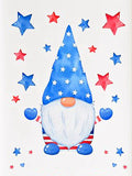 Full Diamond Painting kit - Christmas gnome with American flag