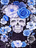 Full Diamond Painting kit - Skull and flowers