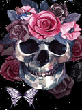 Full Diamond Painting kit - Skull and flowers