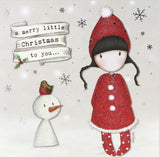 Full Diamond Painting kit - Gorjuss girl - A Merry Little Christmas To You (Snowman)