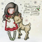 Full Diamond Painting kit - Gorjuss girl - A Christmas Hug For My Deer Friend (Rudolph)