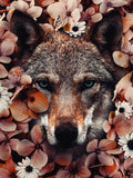 Full Diamond Painting kit - Dog on the flowers