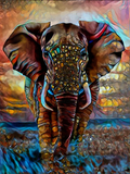 Full Diamond Painting kit - Elephant