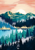 Full Diamond Painting kit - Abstract forest