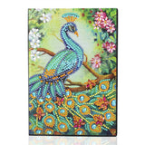 DIY Diamond Painting Notebook - Peacock(No lines)