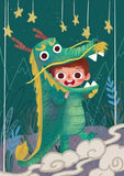 Full Diamond Painting kit - Little boy wearing dragon clothes