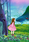 Full Diamond Painting kit - Killer whale and little girl